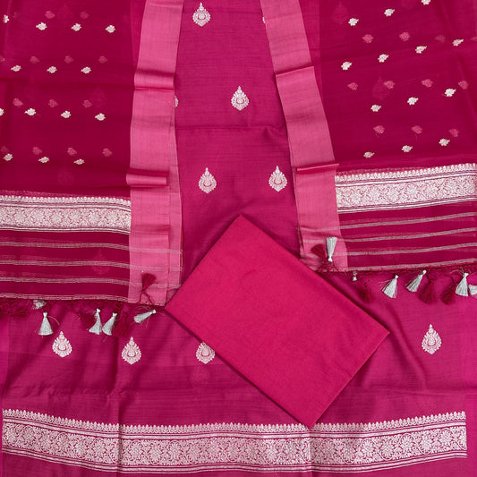 Pure handloom kadwa 3 suit set